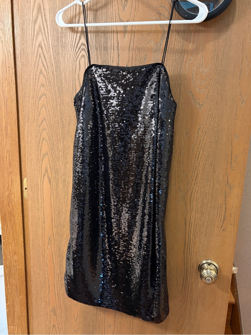 H& M Black Sequin Slip Dress small